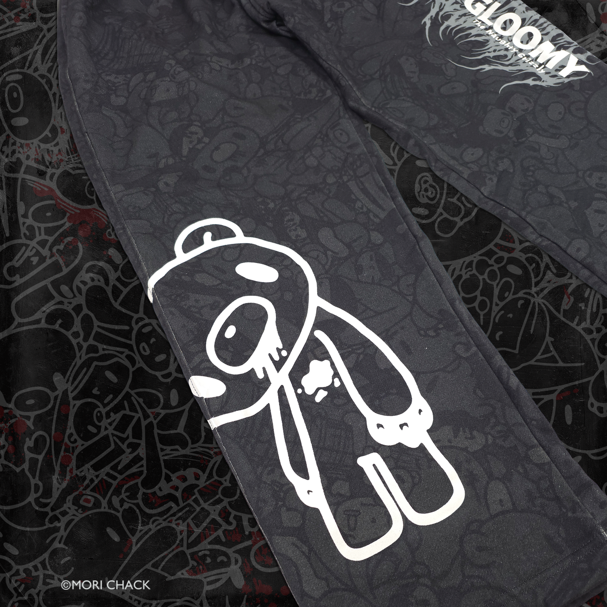 Close-up of Brawl Women's Sweatpants by Any Means Necessary Clothing, showing fabric texture and relaxed fit detail.