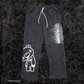 Black Brawl Women's Sweatpants by Any Means Necessary Clothing, featuring a relaxed fit and drawstring waist.