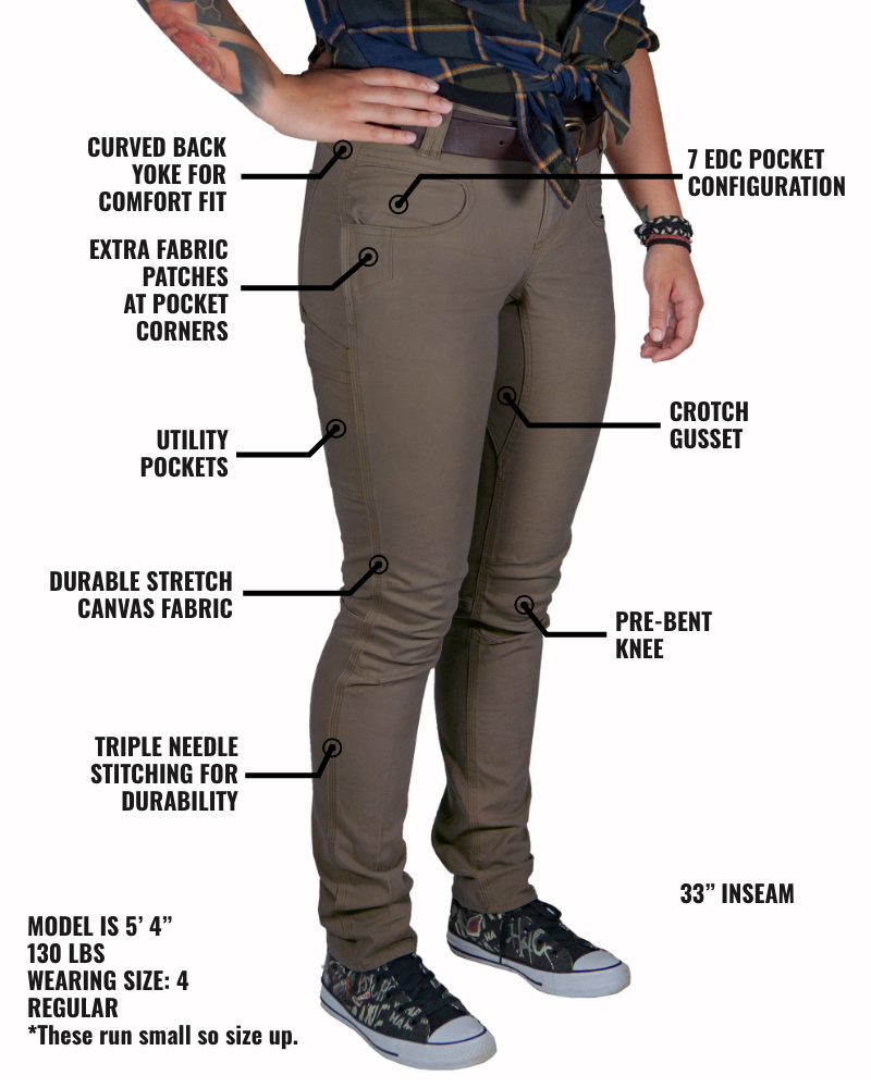 Kestral Women's Deadwood Pants by Off The Grid Surplus, featuring durable fabric and a relaxed fit, suitable for outdoor activities.