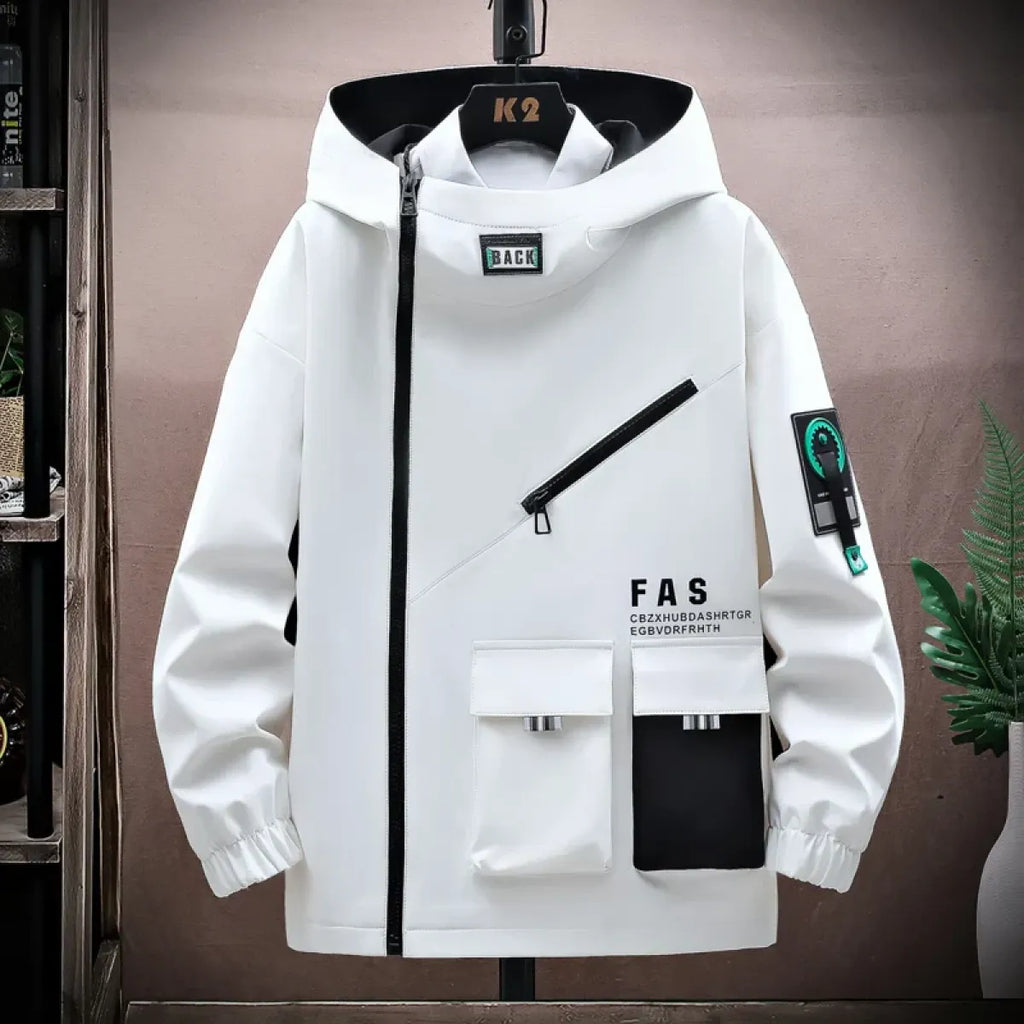 Men's Pilot Style Hooded Zipper Jacket