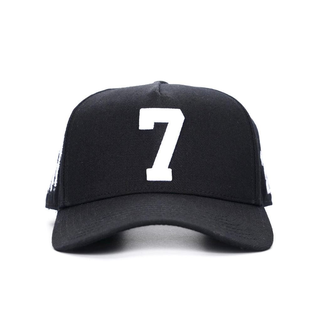 ‘7’ Premium SnapBack - Black/White