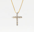 Silver Bella Pavé Cross Pendant, religious jewelry from The M Jewelers, featuring sparkling pavé detailing and a classic cross design.